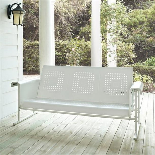 Crosley Furniture Veranda Sofa Glider In Alabaster White