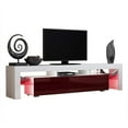 thumbnail image 1 of Solo 200 Modern LED TV Stand, Fits up to 90" TV, White/Burgundy, 1 of 6