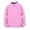 Pink, variant on GobdXE Solid Girls Neck Long Sleeve Sweatshirt Kids Front Kangaroo Pocket Loose Casual Pullover Fashion Daily Top