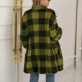thumbnail image 5 of Summer Trends,AXXD Casual Plaid Long Sleeve Button Sweater Cardigans for Women Trendy Clearance Green Size L, 5 of 7