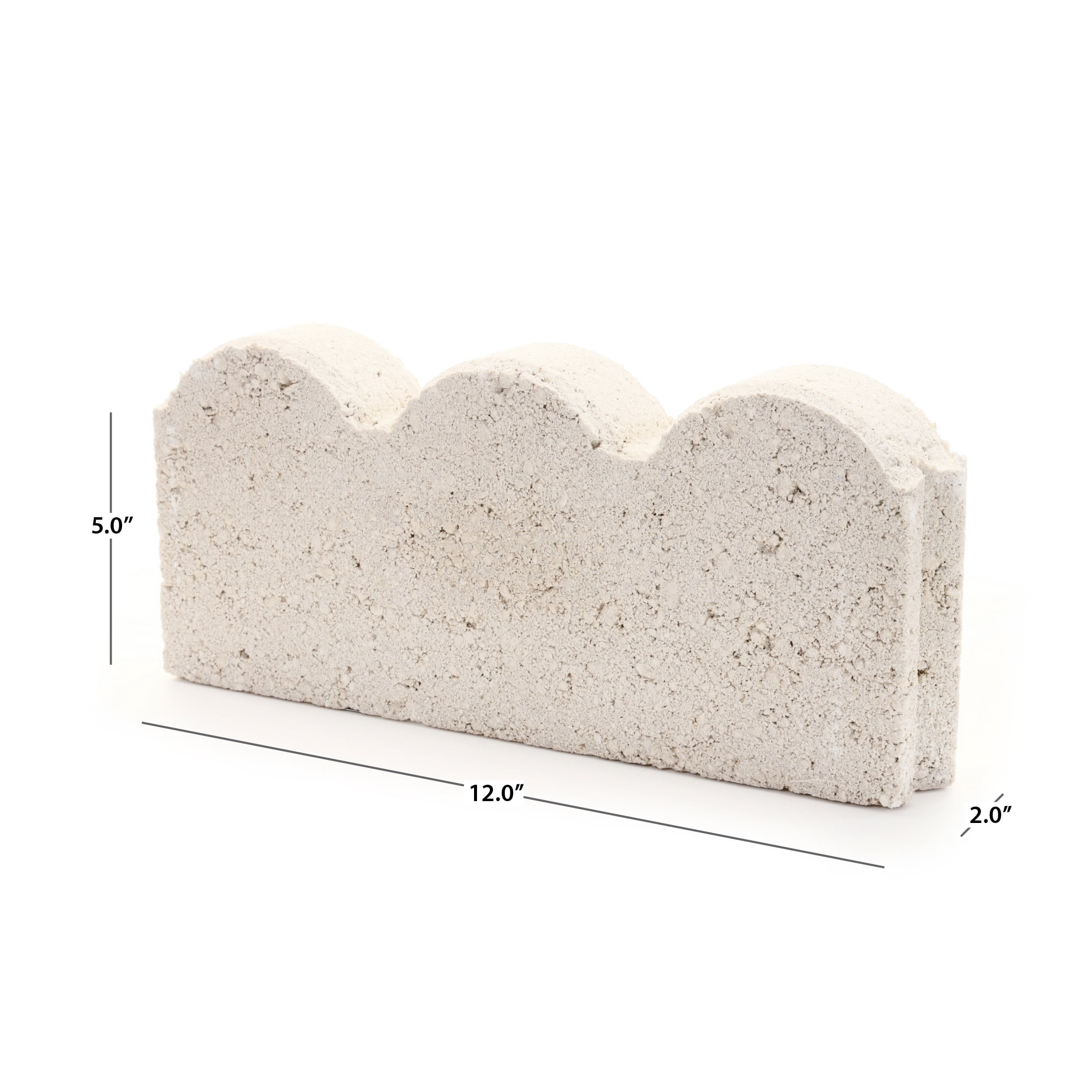 Pavestone 12" Straight Scallop Limestone (White) Concrete Edger
