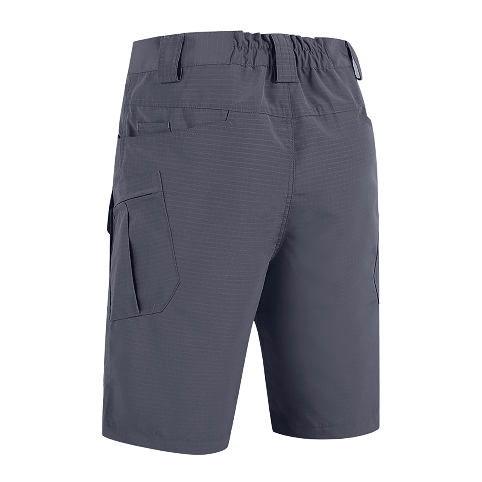 Mens Swim Trunks Men's Casual Resort Tactical Multi-Pocket Cargo Shorts Workwear Utility Crop Pants with Hook and Loop Patches Summer Outdoor Hiking Fishing Shorts Gray M