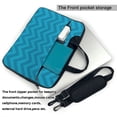 thumbnail image 3 of Blue Repeating Stripes Laptop Bag, 13 inch Laptop or Tablet, Business Casual Laptop Bag, 3 of 8
