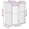 thumbnail image 2 of vidaXL Garden Shed Anthracite Galvanized steel, plastic Large Durable, 2 of 6