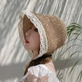 thumbnail image 4 of CoCopeaunts Summer Lace Sun Hats for Wide Brim Straw Beach Side Cap Women Panama Floppy Female Straw Hat Lace Solid Fringe Straw Hat, 4 of 6