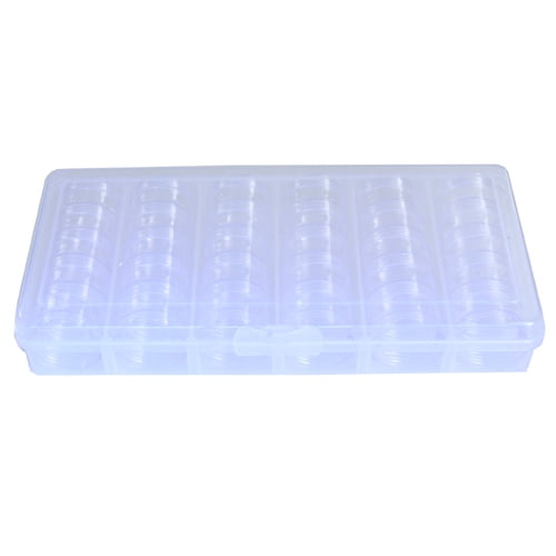 Storage Box Divider Tray 42 Round Individual Clear Containers Multi