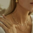thumbnail image 2 of Turandoss 14K Gold Plated Coin Pendant Necklaces for Women 14K Gold Plated Dainty St. Christopher Medallion Paperclip Chain Necklace Layered Coin Necklaces for Women Mothers Day Birthday Gifts, 2 of 7