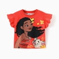 thumbnail image 6 of Disney Princess Girls Clothes Moana Graphic Crop T-shirt and Flower Skirt-Look Dressy Shorts Summer School Outfit Set Baby Toddlers 2T, 6 of 10