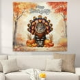 thumbnail image 2 of Happy Thanksgiving Maine Coon Turkey Costume Pumpkins Autumn Leaves Tapestry Cat Lover Kitten Owner Gifts Wall Hanging Backdrop Home Decor - 130144, 2 of 5