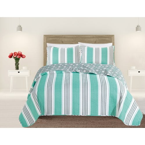 Home Fashion Designs St Croix Reversible Quilt Set Walmart Com Walmart Com