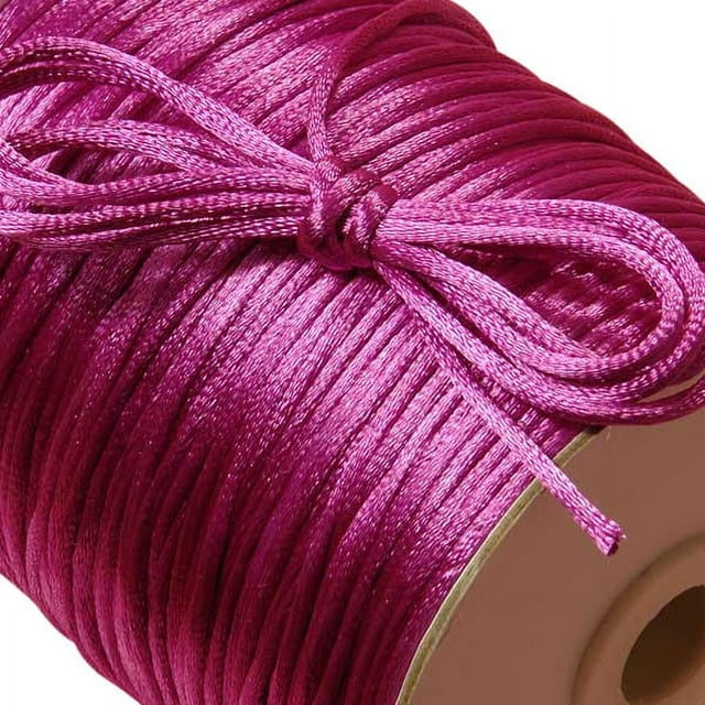 HLONK 100 yards Satin Rattail Cord 2mm shamballa nylon macrame kumihimo string