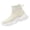 Beige, variant on Girls Slip On Sock Sneakers Breathable Stretch Knit High Top Non Slip Platform Walking Athletic Shoes Beige 31