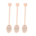 thumbnail image 5 of Garosa Mini Honey Dipper, 3pcs Wood Honey Dipper Heart Pattern Chinese Cherry Wooden Mixing Stirrer Kitchen Tableware, 5 of 9