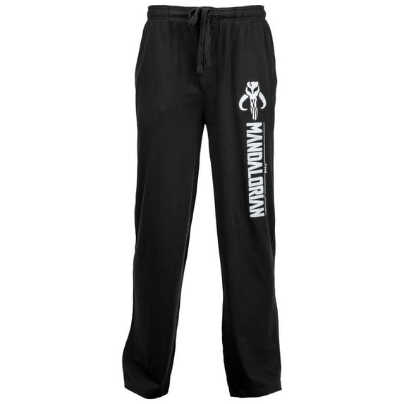 Star Wars The Mandalorian Symbol and Text Unisex Sleep Pants-Small (28-30)