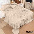 thumbnail image 2 of Juego de sábanas Utopia Bedding Queen de microfibra cepillada, color beige, 2 of 7