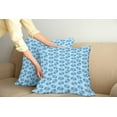 thumbnail image 2 of Ambesonne Flower Throw Pillow Cover 2 Pack, Soft Blue Orchid Blossoms, 24", Pale Blue Blue and White, 2 of 5