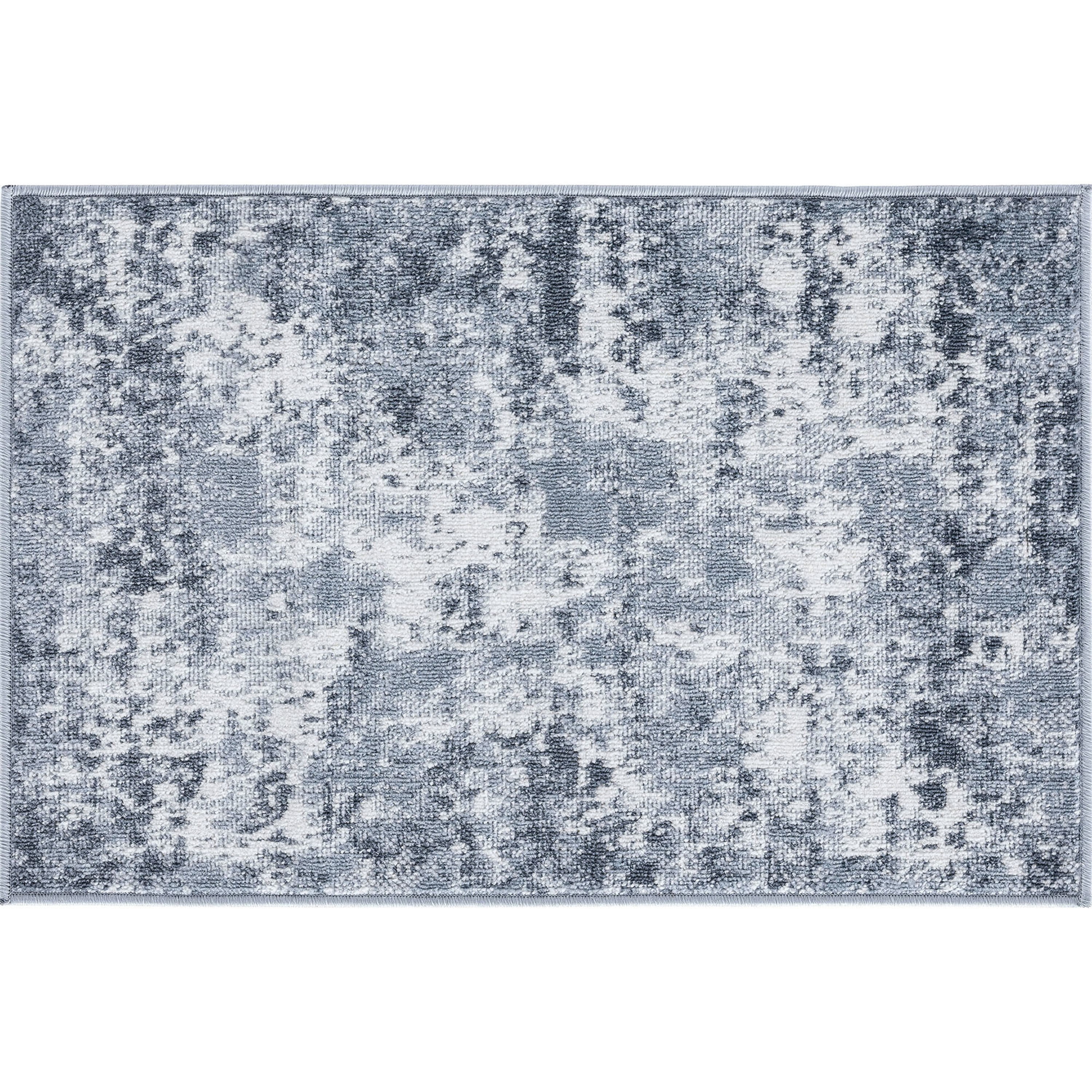 Bliss Rugs Traditional Indoor Doormat Medallion Floor Mat for Entrance, Indoor Door Mat | Gray, 2' x 3'