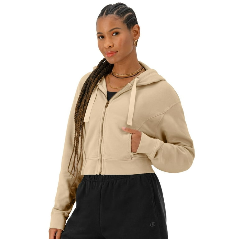 Women s Champion Vintage Wash Full Zip Hoodie Color Peach Grapefruit Size LRG AV REG