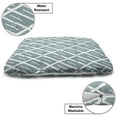 thumbnail image 3 of Muted Colors Pet Bed, Creative Modern Continuous Stair Stripes in Monochromatic Design, Resistant Pad for Dogs and Cats Cushion with Removable Cover, 24" x 39", Cadet Blue and White, by Ambesonne, 3 of 4