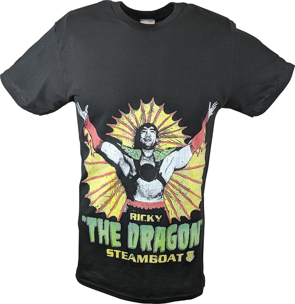 The Dragon Ricky Steamboat WWE Legend Mens Black Tshirt XXL