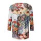 thumbnail image 5 of Tops Para Mujer Salir Tops Moda Casual Impreso Camiseta Suelta Media Manga 3/4 Blusa Cuello Redondo Odeerbi ODB148177, 5 of 5