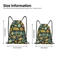 thumbnail image 2 of Saiise Colorful Hippie Pattern Sports Drawstring Backpack - String Swim Gym Bag with Wet Proof Pocket for Women&Men-Small, 2 of 6