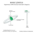 thumbnail image 4 of Rosec Jewels Emerald Promise Ring for Women - Real Emerald Diamond Ring - AAA Quality - Ready to Gift for Valentines Day, 925 Sterling Silver, US 4.00, 4 of 5