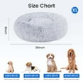 thumbnail image 3 of edx Calming 36" Donut Dog Bed for Extra Large Dogs, Soft Warm Cozy Plush Round Fluffy, Machine Washable, Gray, 3 of 9