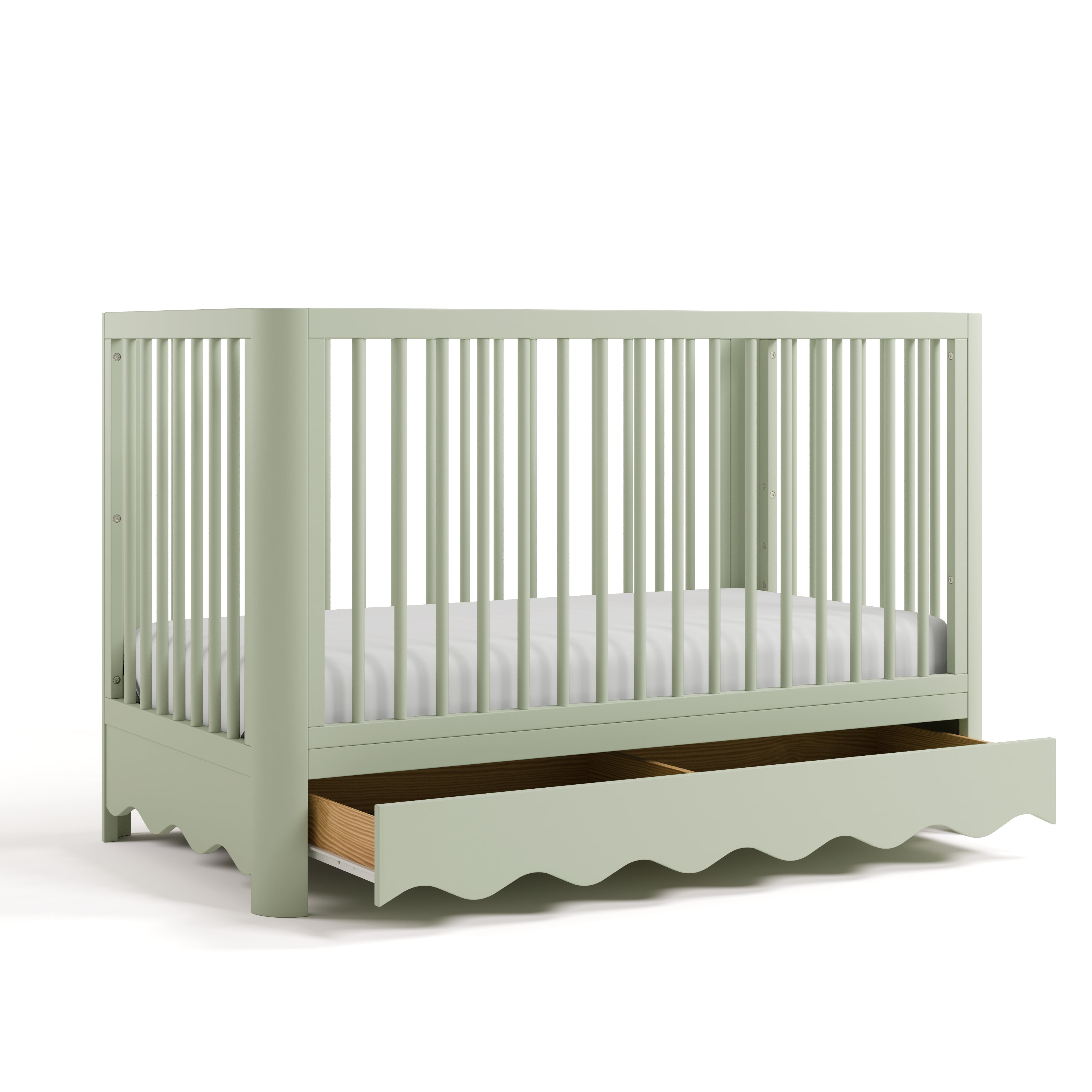 Art of Nursery by Storkcraft Casablanca 5-in-1 Convertible Baby Crib with Drawer, Sage