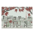 thumbnail image 1 of Tokyo Cutting Board, Japanese Capital City in Autumn Fall Season with Maple Trees Travel, Decorative Tempered Glass Cutting and Serving Board, in 3 Sizes, by Ambesonne, 1 of 2