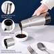 thumbnail image 4 of Juego de botellas dispensadoras de aceite de oliva y vinagre por paquete de 2 elegantes juego dispensador de aceite de acero inoxidable Vhermosa, 4 of 5