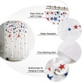 thumbnail image 5 of Independence Day Shower Curtain Red and Blue Star Patriotic Shower Curtain Fabric Bath Curtains for July 4th Holiday Patriotic Theme White Bathroom Decor Sets with Hooks Waterproof 72"x72", 5 of 6