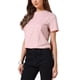 thumbnail image 4 of Camiseta Casual INSPIRE CHIC para Mujeres de Manga Corta Cuello Redondo Ligera y Elástica Blusa de Verano S Rosa, 4 of 6