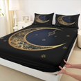 thumbnail image 3 of Homewish Bohemian Theme Full Size Sheets 4-Piece for Children Teens Adults,Moon Stars Breathable Bed Sheets,Exotic Style Lightweight Sheet Sets,Super Cozy Room Decor, 3 of 7