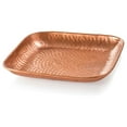 thumbnail image 5 of Red Co. 9” x 9” Decorative Square Hammered Metal Centerpiece Serving Tray, Copper, 5 of 6