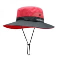 thumbnail image 1 of Bucket Hat Wide Brim Quick Drying Breathable Packable Foldable Sunshade Sun Ponytail Cap With Chin Strap, 1 of 6