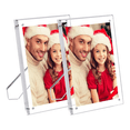thumbnail image 1 of 2 Packs 5X7 Inch Acrylic Picture Frames with Stand, Clear Magnetic Photo Frame, Frameless Tabletop Picture Frame, 1 of 8