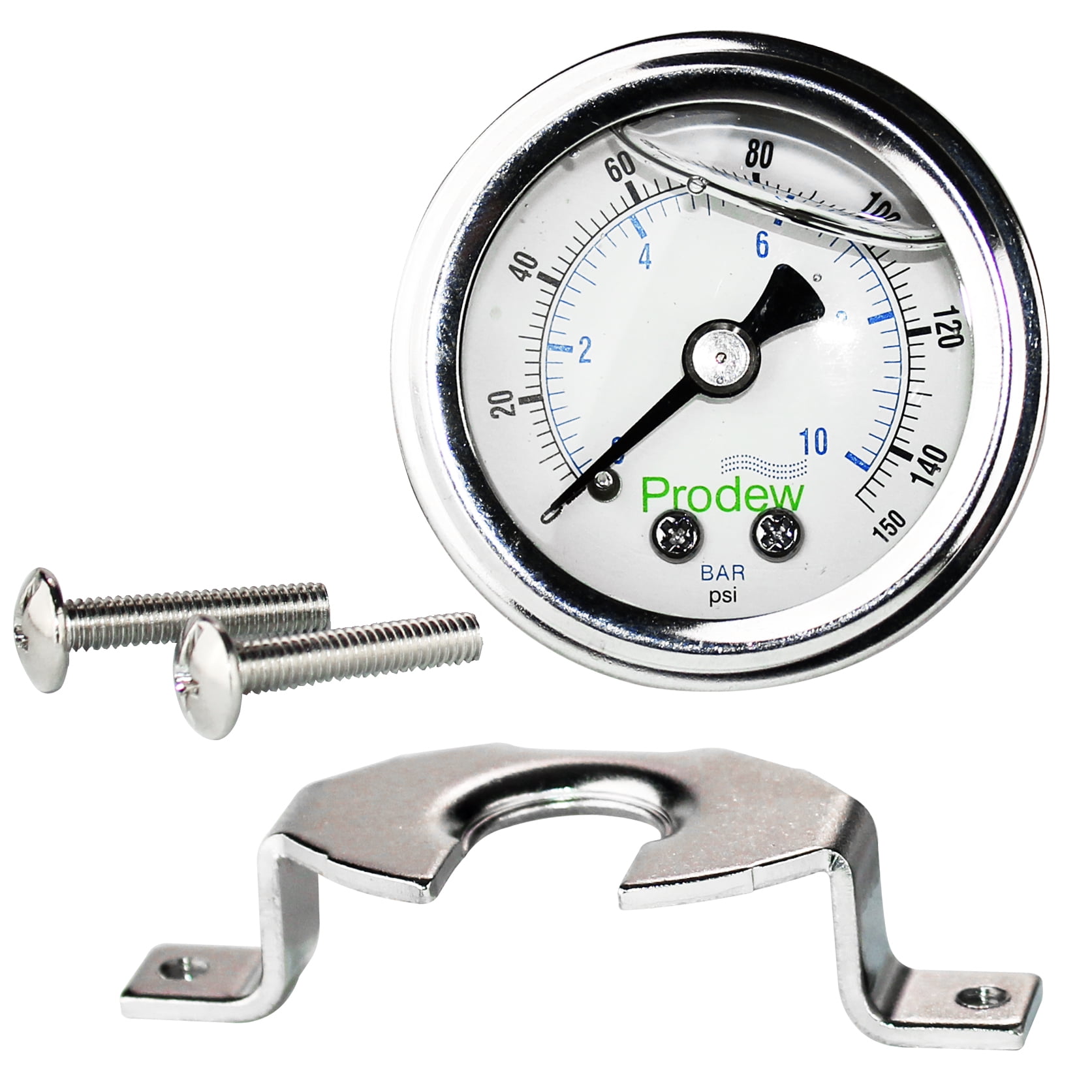 Liquid Filled Pressure Gauge 1/4" Tube NPT 0150 PSI 1.5 inch Face