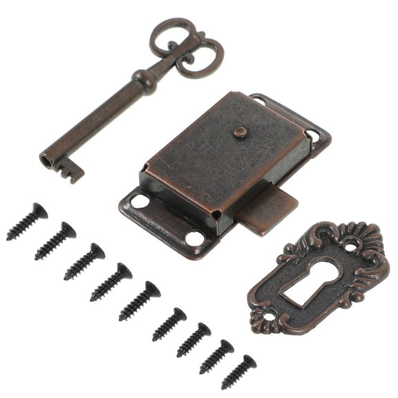 FRCOLOR  Antique Furniture Lock Vintage Cabinet with Key Pantry Rack Baby