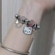 thumbnail image 4 of Sanrio-pulsera de Hello Kitty para mujer, brazaletes Y2K a la moda, cuentas de cristal de gato KT, cadenas de mano para mujer, joyería de boda, 4 of 4