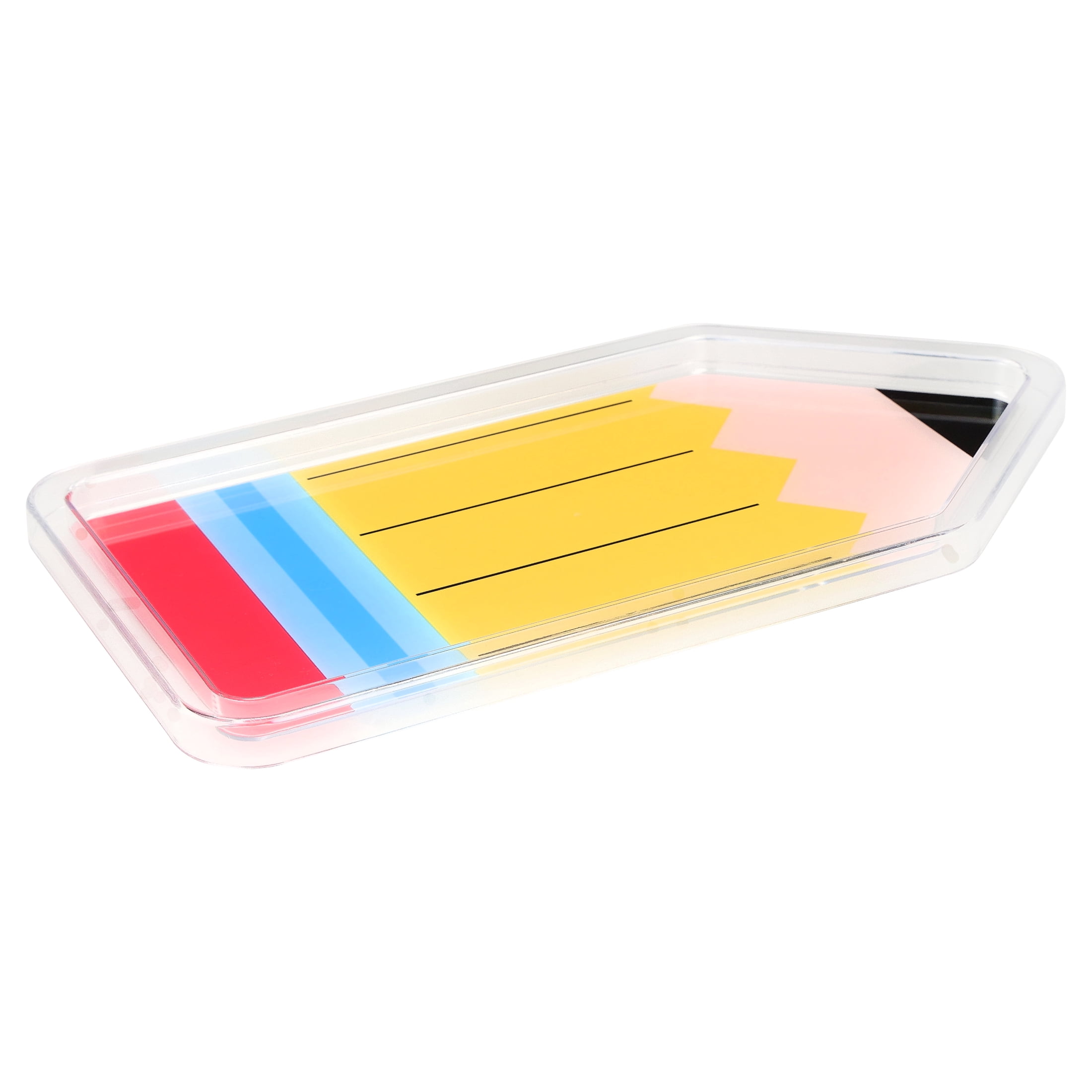 Pen+Gear Pencil-Shaped Organizer Tray, Multicolor, 11" x 5.5"