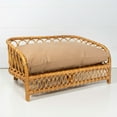 thumbnail image 4 of THE LICKER STORE Elevated 27.5" x 17" Bohemian Handwoven Rattan Pet Daybed with Machine-Washable Cushion, Natural, DBD1005A, 4 of 9