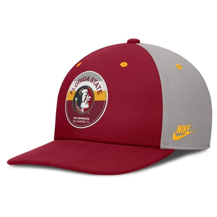 Men's Nike Garnet/Gray Florida State Seminoles Prep Pro Performance Snapback Hat