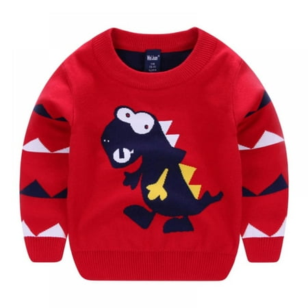 

Toddler Boys Sweatshirts Long Sleeve Sport Dinosaur Sweat Shirt Pullover Crewneck Tops Tees Kids 2-7 Years