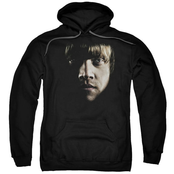 Trevco HP8049-AFTH-2 Harry Potter & Ron Poster Head-Adult Pull-Over Hoodie, Black - Medium