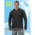 thumbnail image 4 of Sanmadrola Mens UPF 50+ Sun Protection Hoodie Fishing Shirts for Men Long Sleeve SPF Hiking Running Workout Thumbhole Shirt Hooded Quick Dry Lightweight, 4 of 8