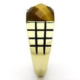 thumbnail image 4 of Luxe Jewelry Designs Men's Stainless Steel Ring with Brown Topaz Semi Precious Tiger Eye Stone -, 4 of 4