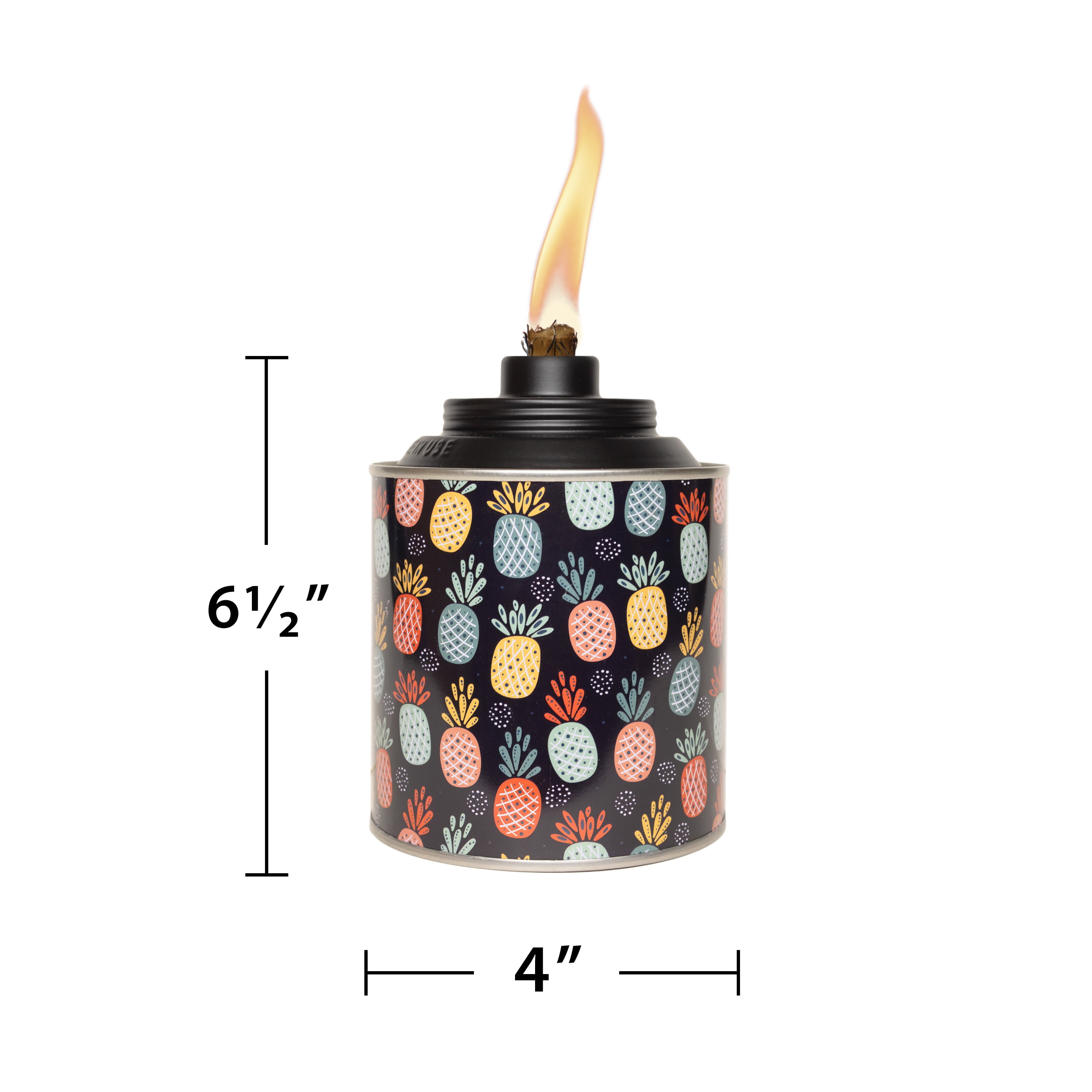 (2 pack) Mainstays Tin Deluxe Table Torch for Outdoor Ambiance