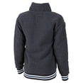 thumbnail image 3 of Women's G-III 4Her by Carl Banks Gray Los Angeles Dodgers Play Action Sherpa Fleece Quarter-Zip Jacket, 3 of 3