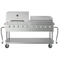 thumbnail image 6 of 72 in. 10-Burner Commercial Outdoor Propane Gas Grill With 36 in. Roll Dome Cover and 36 in. Griddle in Stainless-Steel, ETL Listed (CGKIT7-D36G36), 6 of 13
